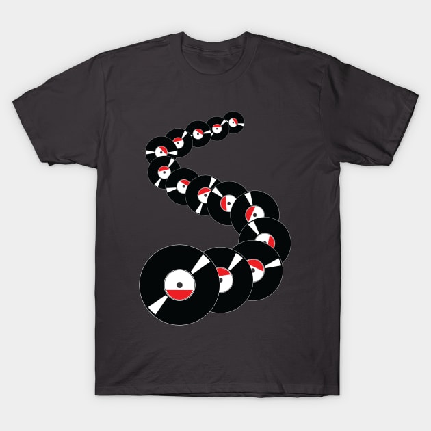 Vinyl Snake T-Shirt by modernistdesign